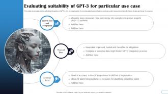 Evaluating Suitability Of GPT3 For Particular Use GPT3 Explained A Comprehensive Guide ChatGPT SS V