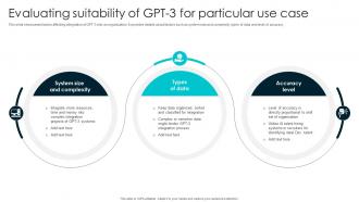 Evaluating Suitability Of GPT 3 For Particular How To Use OpenAI GPT3 To GENERATE ChatGPT SS V