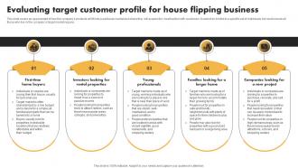 Evaluating Target Customer Profile For House Flipping Business Real Estate Flipping Business BP SS