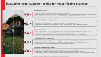 Evaluating Target Customer Profile For House Home Renovation Business Plan BP SS