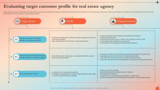 Evaluating Target Customer Profile For Real Estate Agency Real Estate Brokerage BP SS Evaluating Target Customer Profile For Real Estate Agency Real Estate Agency BP SS