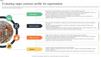 Evaluating Target Customer Profile For Supermarkets Superstore Business Plan BP SS