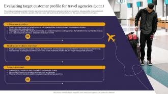Evaluating Target Customer Profile For Travel Agencies Travel Consultant Business BP SS Interactive Impactful