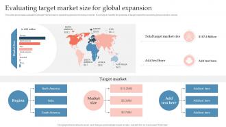 Evaluating Target Market Size For Global Expansion Global Expansion Strategy To Enter Into Foreign Market