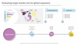 Evaluating Target Market Size For Global Market Assessment And Entry Strategy For Business Expansion
