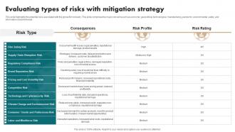 Evaluating Types Of Risks With Mitigation Strategy Film Industry Report IR SS