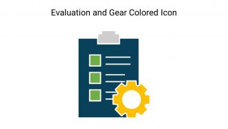 Evaluation And Gear Colored Icon In Powerpoint Pptx Png And Editable Eps Format