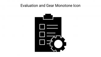 Evaluation And Gear Monotone Icon In Powerpoint Pptx Png And Editable Eps Format