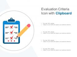 Evaluation criteria icon with clipboard