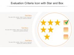 Evaluation criteria icon with star and box