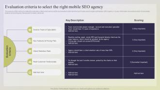 Evaluation Criteria To Select The Right Mobile SEO Agency Mobile Optimization Best Practices Using Internal