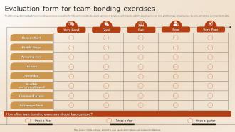 Evaluation Form For Team Bonding Exercises