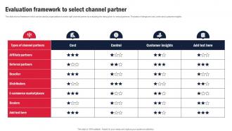 Evaluation Framework To Select Channel Partner Channel Partner Program Strategy SS V