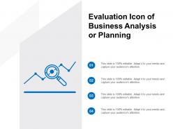 Evaluation icon of business analysis or planning