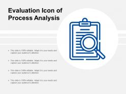 Evaluation icon of process analysis