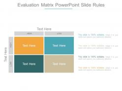 Evaluation Matrix Powerpoint Slide Rules