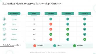 Evaluation Matrix To Assess Partnership Maturity