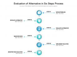Evaluation of alternative in six steps process