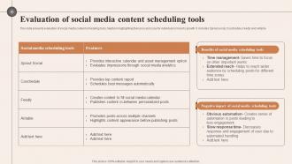 Evaluation Of Social Media Content Scheduling Tools
