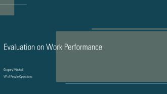 Evaluation On Work Performance PPT Template VA