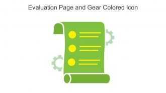 Evaluation Page And Gear Colored Icon In Powerpoint Pptx Png And Editable Eps Format