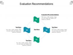 Evaluation recommendations ppt powerpoint presentation infographics slideshow cpb