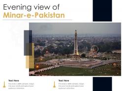 Evening View Of Minar E Pakistan