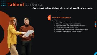 Event Advertising Via Social Media Channels Powerpoint Presentation Slides MKT CD V Ideas Customizable