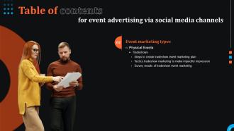 Event Advertising Via Social Media Channels Powerpoint Presentation Slides MKT CD V Compatible Customizable