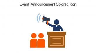 Event Announcement Colored Icon In Powerpoint Pptx Png And Editable Eps Format