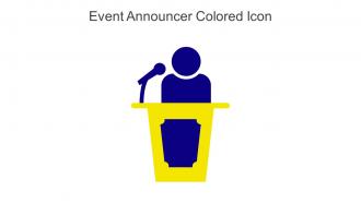 Event Announcer Colored Icon In Powerpoint Pptx Png And Editable Eps Format