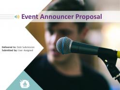 Event Announcer Proposal Powerpoint Presentation Slides