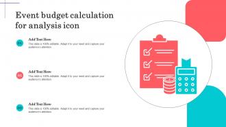 Event Budget Calculation For Analysis Icon