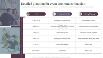 Event Communication Plan Powerpoint Ppt Template Bundles