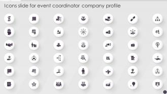 Event Coordinator Company Profile Powerpoint Presentation Slides
