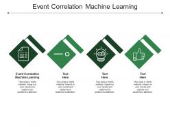 Event correlation machine learning ppt powerpoint presentation pictures example introduction cpb