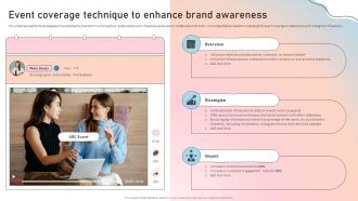 Event Coverage Technique To Enhance Influencer Marketing Guide To Strengthen Brand Image Strategy Ss