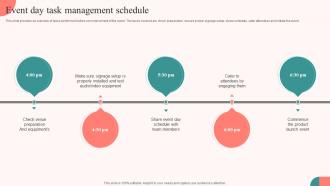 Event Day Task Management Schedule Tasks For Effective Launch Event Ppt Demonstration