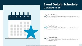 Event Details Schedule Calendar Icon