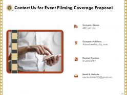 Event Filming Coverage Proposal Powerpoint Presentation Slides