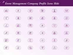 Event management company profile icons slide ppt powerpoint presentation infographics