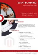 Event management company two page flyer template