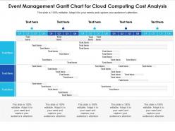 Event Management Gantt Chart For Cloud Computing Cost Analysis