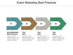 Event marketing best practices ppt powerpoint presentation gallery design templates cpb