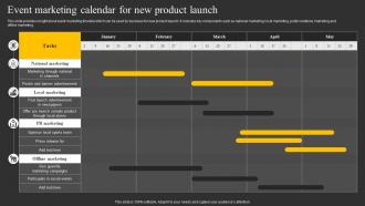 Event Marketing Calendar For New Product Launch