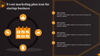 Event Marketing Plan Icon For Startup Business