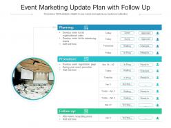 Event marketing update plan with follow up