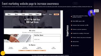 Event Marketing Website Page To Increase Awareness NPO Marketing And Communication MKT SS V