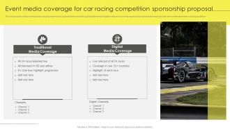 Event Media Coverage For Car Racing Competition Sponsorship Proposal