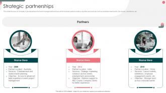 Event Organizer Company Profile Strategic Partnerships
